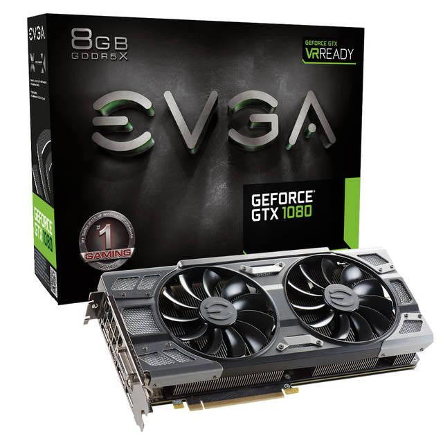 EVGA NVIDIA GeForce GTX 1080 FTW DT GAMING 8GB GDDR5X DVI-HDMI-3DisplayPort PCI-Express Video Card w- ACX 3.0 Cooler