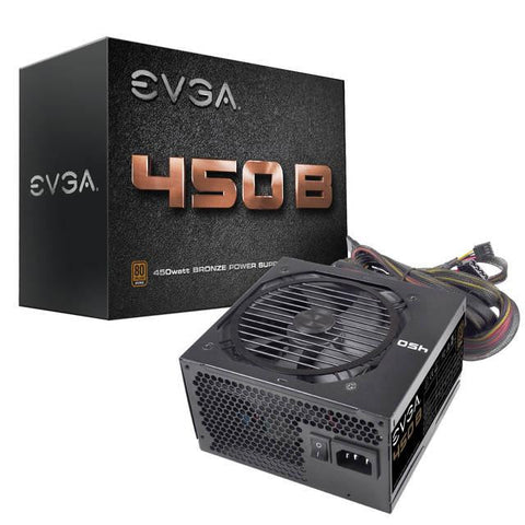 EVGA 450B Bronze 100-B1-0450-K1 450W 80 PLUS Bronze ATX12V & EPS12V Power Supply