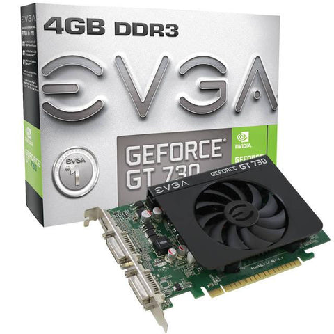 EVGA NVIDIA GeForce GT 730 4GB DDR3 2DVI-Mini HDMI PCI-Express Video Card