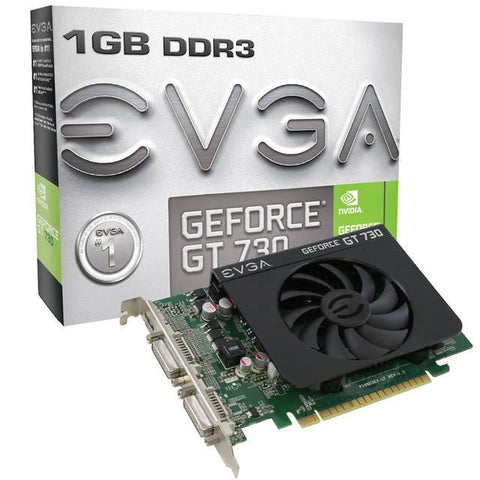 EVGA NVIDIA GeForce GT 730 1GB DDR3 2DVI-Mini HDMI PCI-Express Video Card