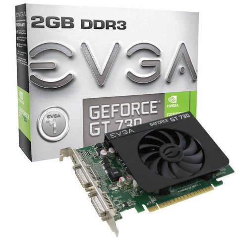 EVGA NVIDIA GeForce GT 730 2GB DDR3 2DVI-Mini HDMI PCI-Express Video Card