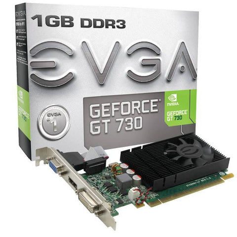 EVGA NVIDIA GeForce GT 730 1GB DDR3 VGA-DVI-HDMI Low Profile PCI-Express Video Card