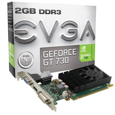 EVGA NVIDIA GeForce GT 730 2GB DDR3 VGA-DVI-HDMI Low Profile PCI-Express Video Card