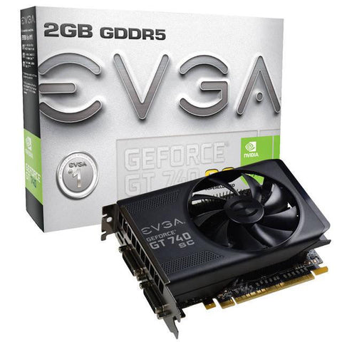 EVGA NVIDIA GeForce GT 740 Superclocked 2GB GDDR5 2DVI-Mini HDMI PCI-Express Video Card