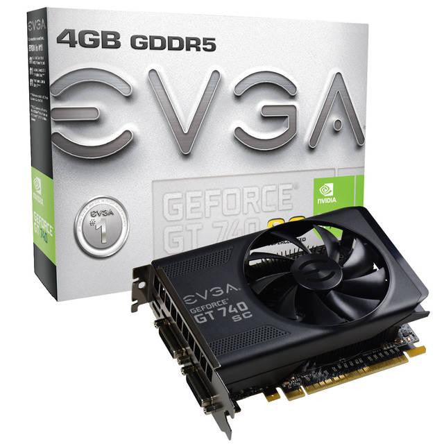 EVGA NVIDIA GeForce GT 740 Superclocked 4GB GDDR5 2DVI-Mini HDMI PCI-Express Video Card