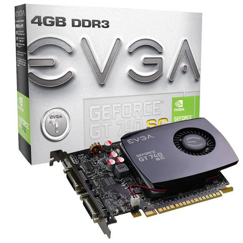 EVGA NVIDIA GeForce GT 740 Superclocked 4GB DDR3 2DVI-Mini HDMI PCI-Express Video Card