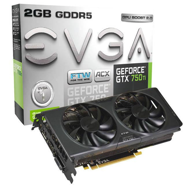 EVGA NVIDIA GeForce GTX 750 Ti 2GB GDDR5 DVI-HDMI-DisplayPort PCI-Express Video Card w- ACX Cooler