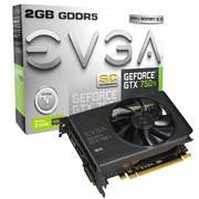 EVGA NVIDIA GeForce GTX 750 Ti OC 2GB GDDR5 DVI-HDMI-DisplayPort PCI-Express Video Card