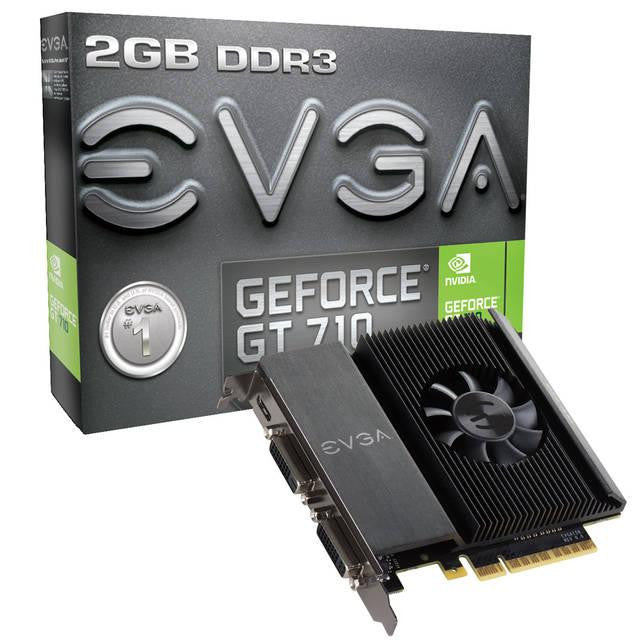 EVGA NVIDIA GeForce GT 710 2GB DDR3 2DVI-Mini HDMI PCI-Express Video Card