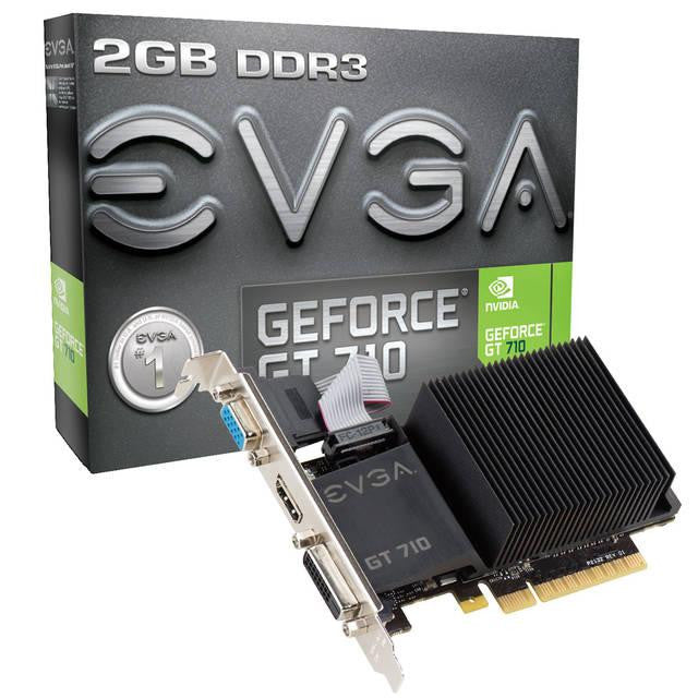 EVGA NVIDIA GeForce GT 710 2GB DDR3 VGA-DVI-HDMI PCI-Express Video Card