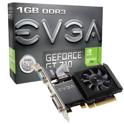 EVGA NVIDIA GeForce GT 710 1GB DDR3 VGA-DVI-HDMI Low Profile PCI-Express Video Card