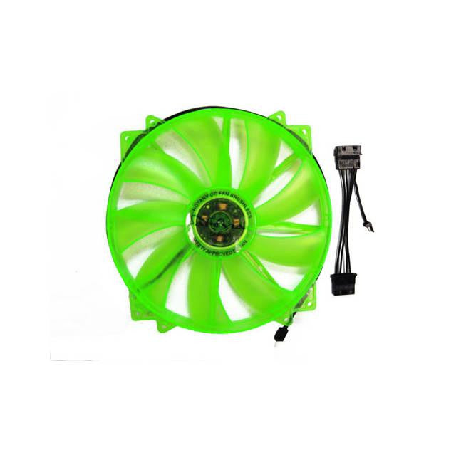 Apevia CF20SL-UGN 200mm UV Green LED Case Fan