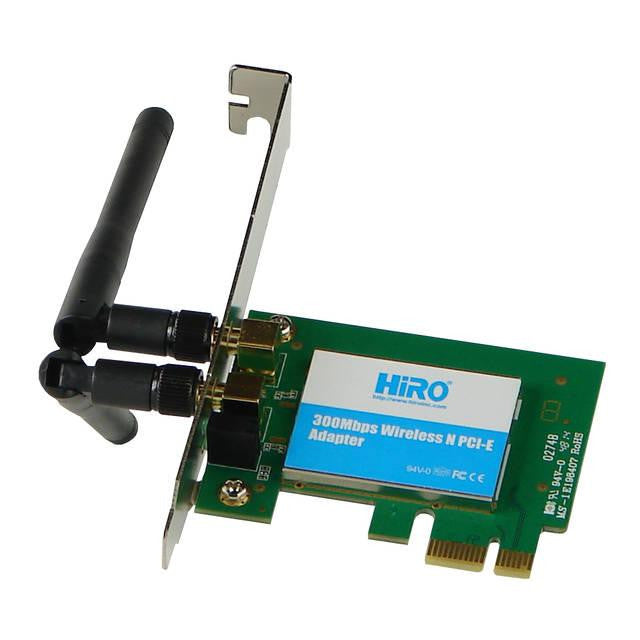 HiRO H50296 300Mbps Wireless PCI-Express Adapter, w- 2dBi Dipole Antenna