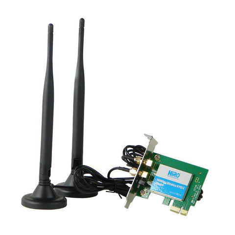 HiRO H50301 300Mbps Wireless Low Profile PCI-Express Adapter, w- High-Gain 5dBi Omni directional Antenna