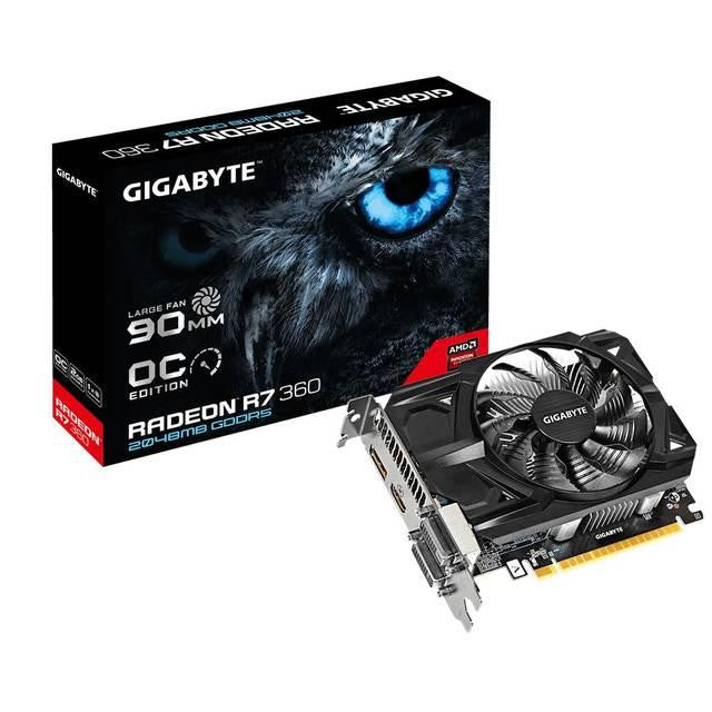 GIGABYTE AMD Radeon R7 360 OC 2GB GDDR5 2DVI-HDMI-DisplayPort PCI-Express Video Card