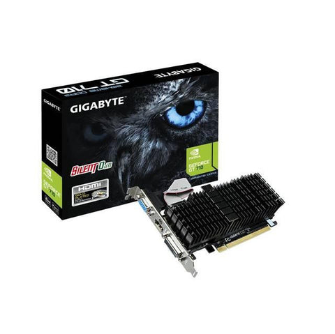 GIGABYTE NVIDIA GeForce GT 710 2GB DDR3 VGA-DVI-HDMI Low Profile PCI-Express Video Card