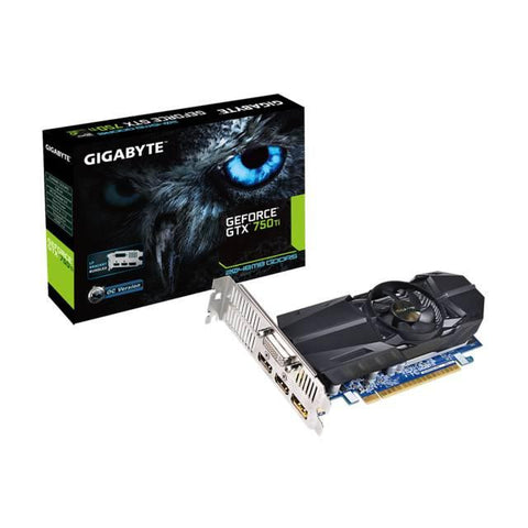 GIGABYTE NVIDIA GeForce GTX 750 Ti OC 2GB GDDR5 DVI-2HDMI-DisplayPort Low Profile PCI-Express Video Card