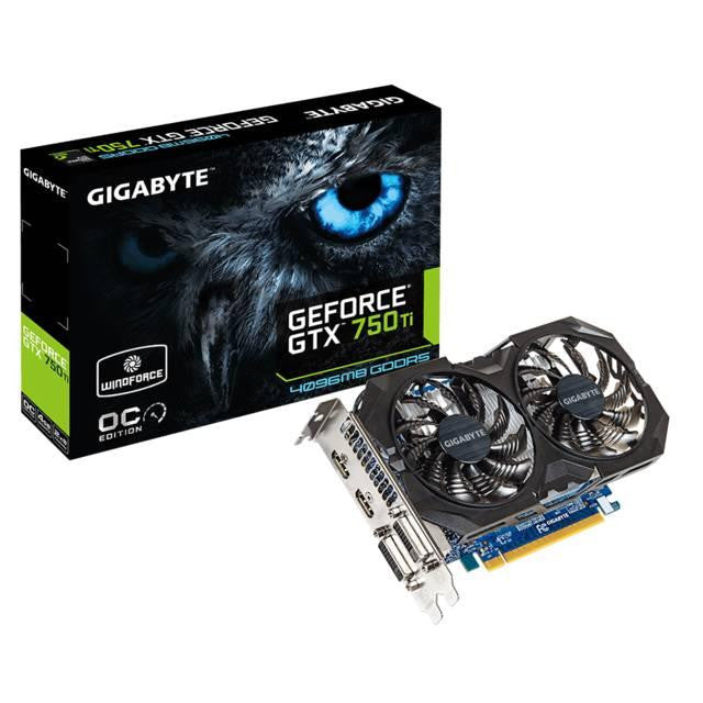 GIGABYTE NVIDIA GeForce GTX 750 Ti OC 4GB GDDR5 2DVI-2HDMI PCI-Express Video Card