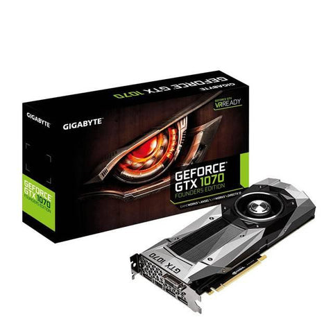 GIGABYTE NVIDIA GeForce GTX 1070 Founders Edition 8GB GDDR5 DVI-HDMI-3DisplayPort PCI-Express Video Card