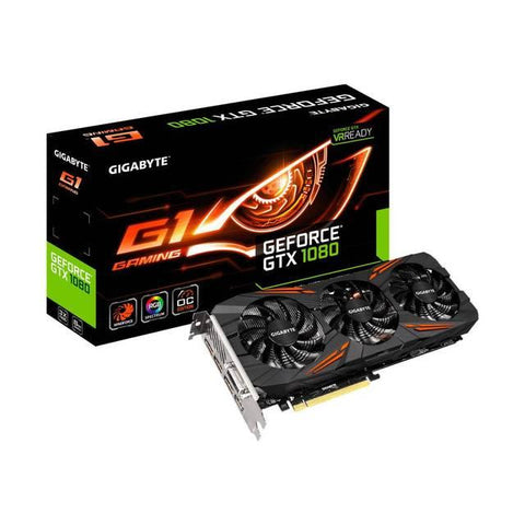 GIGABYTE NVIDIA GeForce GTX 1080 G1 Gaming OC 8GB GDDR5X DVI-HDMI-3DisplayPort PCI-Express Video Card