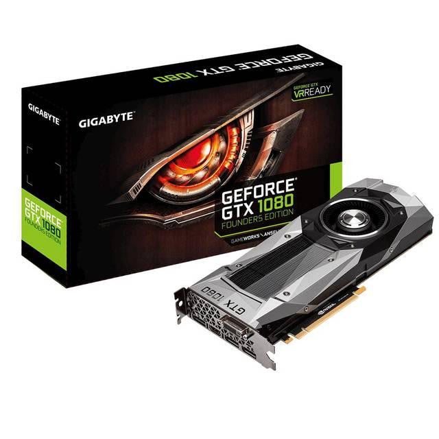 GIGABYTE NVIDIA GeForce GTX 1080 Founders Edition 8GB GDDR5X DVI-HDMI-3DisplayPort PCI-Express Video Card