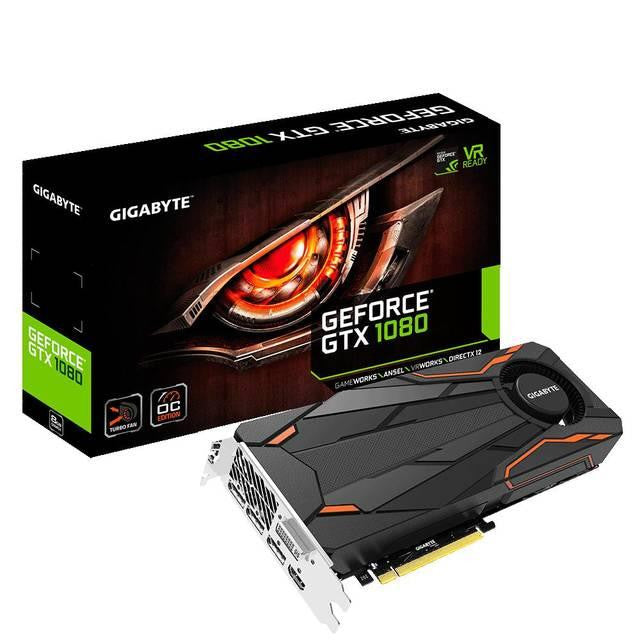 GIGABYTE NVIDIA GeForce GTX 1080 Turbo OC 8G GDDR5X DVI-HDMI-3DisplayPort PCI-Express Video Card