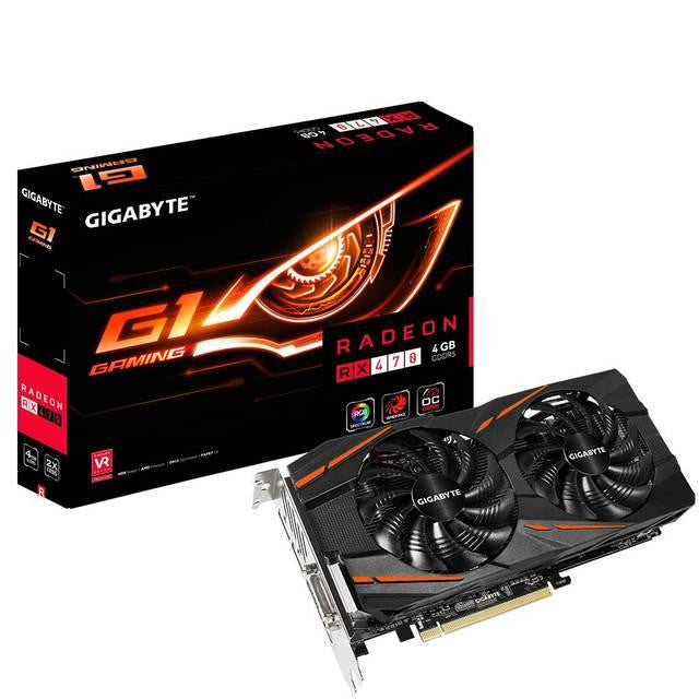 GIGABYTE AMD Radeon RX 470 G1 GAMING 4GB GDDR5 DVI-HDMI-3DisplayPort PCI-Express Video Card