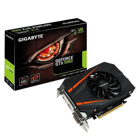 GIGABYTE NVIDIA GeForce GTX 1060 Mini ITX OC 6GB GDDR5 2DVI-HDMI-DisplayPort PCI-Express Video Card