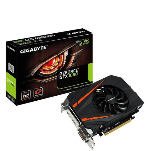 GIGABYTE NVIDIA GeForce GTX 1060 Mini ITX OC 3GB GDDR5 2DVI-HDMI-DisplayPort PCI-Express Video Card