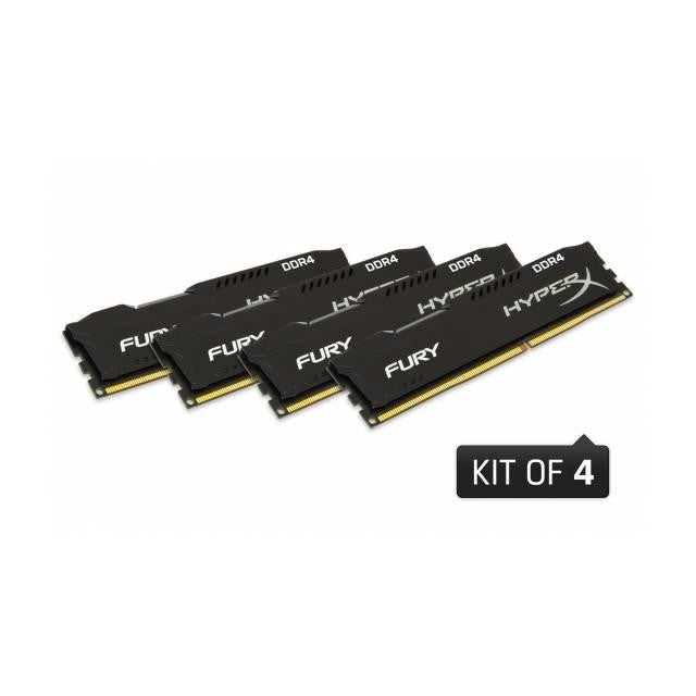 Kingston HyperX Fury HX424C15FBK4-16 DDR4-2400 16GB(4x4GB)-512Mx64 CL15 Memory Kit