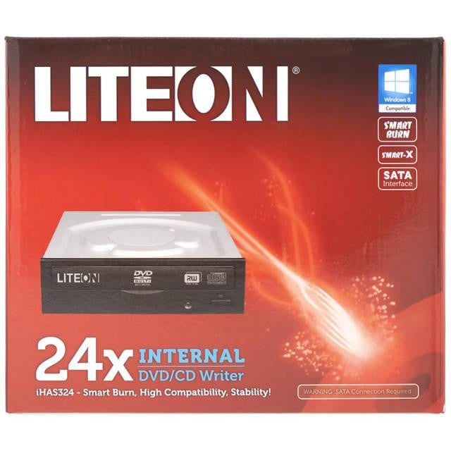 Lite-On IHAS324-17 24X SATA Internal DVD+--RW, Retail (Black)