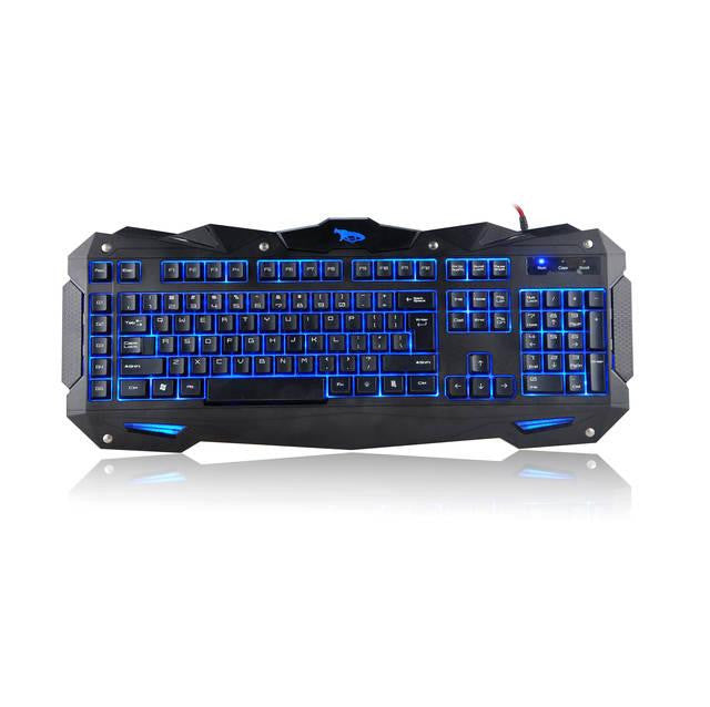 iMicro Cobra IM-KBCOBV8 110-Key Wired USB LED Backlit Gaming Keyboard (Black)