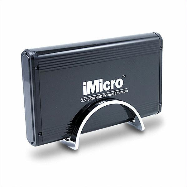 iMicro IM35SATABK 3.5 inch SATA to USB 2.0 External Hard Drive Enclosure (Black)