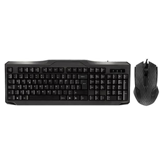 iMicro KB-IM5159S Modern Series USB Wired Spanish Keyboard & Mouse Combo (Black)