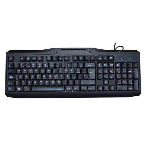 iMicro KB-US9851S USB Wired 108-Key Spanish Keyboard (Black)