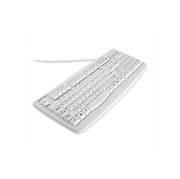 Kensington K64406US Washable Wired USB-PS2 Keyboard w- Antimicrobial Protection (White)