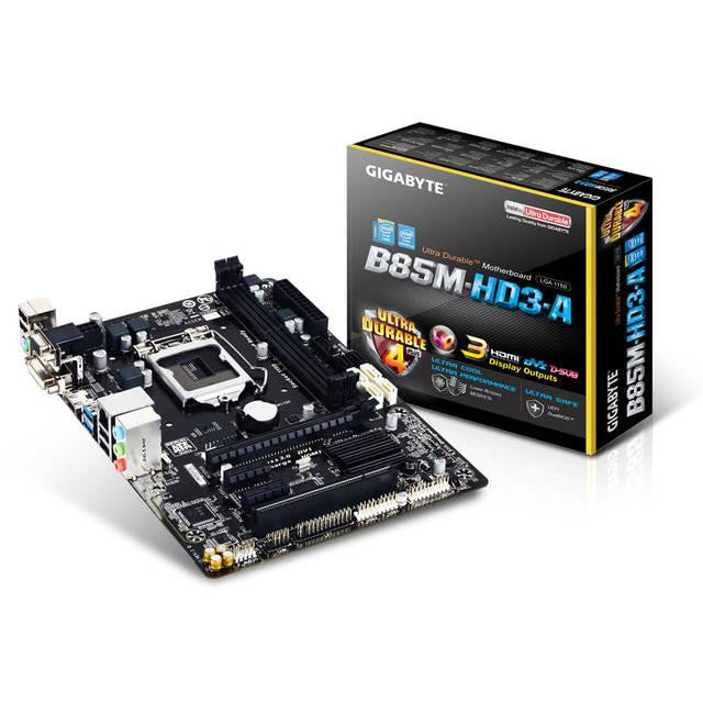 GIGABYTE GA-B85M-HD3-A LGA1150- Intel B85- DDR3- SATA3&USB3.0- A&GbE- MicroATX Motherboard