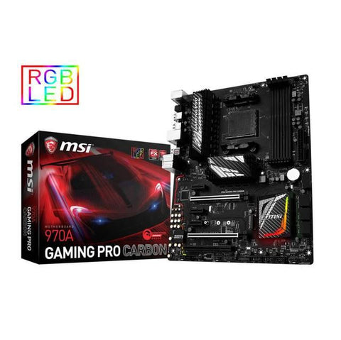 MSI 970A GAMING PRO CARBON Socket AM3+- AMD 970- DDR3- 2-Way CrossFireX & 2-Way SLI- SATA3&USB3.1- M.2- A&GbE- ATX Motherboard