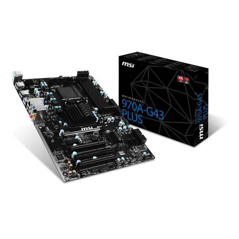 MSI 970A-G43 PLUS Socket AM3+- AMD 970- DDR3- 2-Way CrossFireX- SATA3&USB3.1- A&GbE- ATX Motherboard