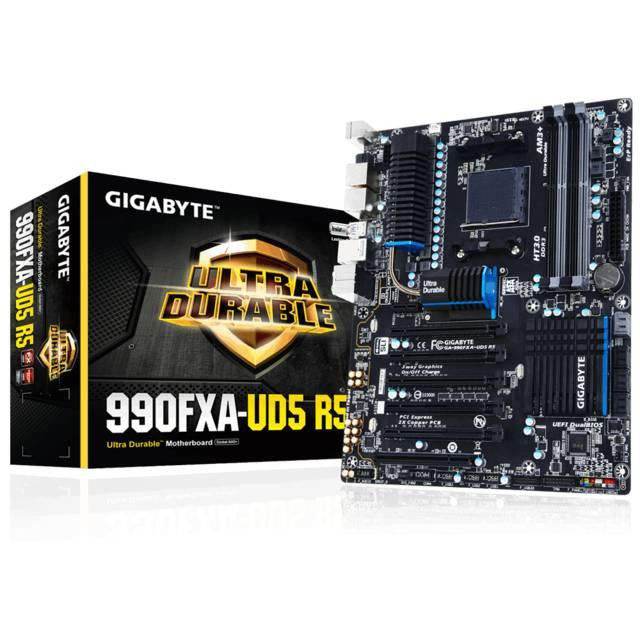 GIGABYTE GA-990FXA-UD5 R5 Socket AM3+- AMD 990FX- DDR3- 3-Way CrossFireX&3-Way SLI- SATA3&USB3.0- A&GbE- ATX Motherboard