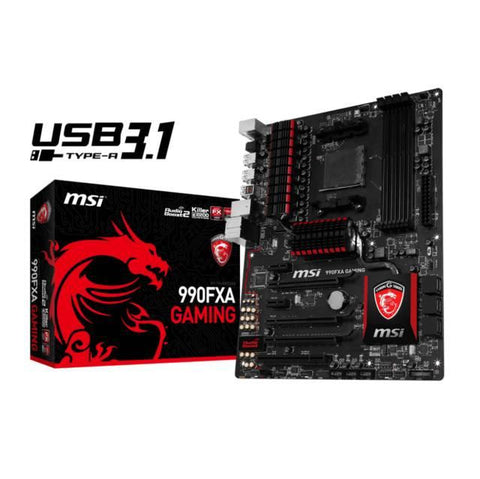 MSI 990FXA GAMING Socket AM3+- AMD 990FX- DDR3- 3-Way CrossFireX & 2-Way SLI- SATA3&USB3.1- A&GbE- ATX Motherboard