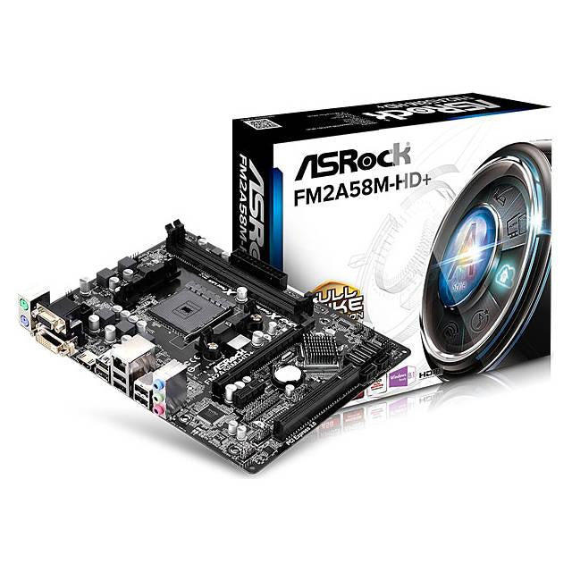 ASRock FM2A58M-HD+ Socket FM2+- AMD A58 FCH- DDR3- A&GbE- MicroATX Motherboard