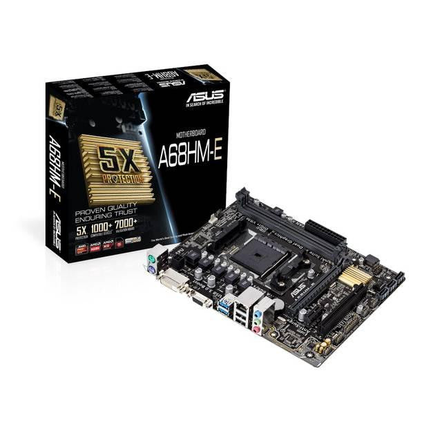 Asus A68HM-E Socket FM2+- AMD A68H FCH- DDR3- SATA3&USB3.0- A&GbE- MicroATX Motherboard