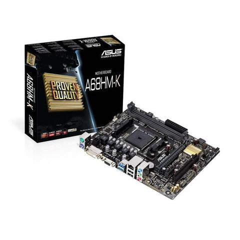 Asus A68HM-K Socket FM2+- AMD A68H FCH- DDR3- SATA3&USB3.0- A&GbE- MicroATX Motherboard