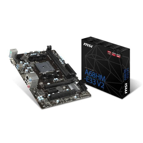 MSI A68HM-E33 V2 Socket FM2+- AMD A68H- DDR3- SATA3&USB3.0- A&GbE- MicroATX Motherboard