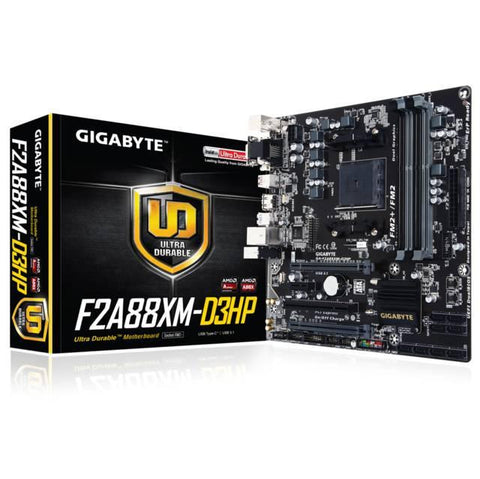 GIGABYTE GA-F2A88XM-D3HP Socket FM2+- AMD A88X- DDR3- 2-Way CrossFireX- SATA3&USB3.1- A&GbE- MicroATX Motherboard