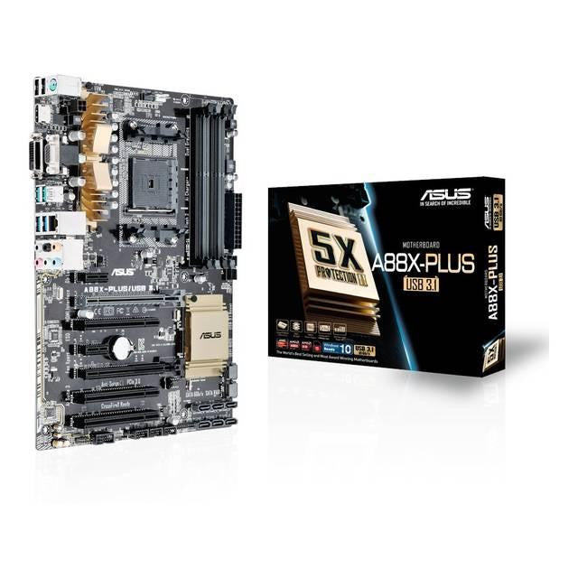 Asus A88X-PLUS-USB 3.1 Socket FM2+- AMD A88X- DDR3- CrossFireX- SATA3&USB3.1- A&GbE- ATX Motherboard