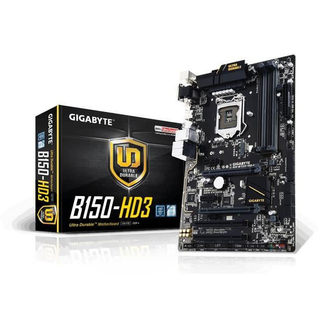 GIGABYTE GA-B150-HD3 LGA1151- Intel B150- DDR4- 2-Way CrossFireX- SATA3&USB3.0- M.2&SATA Express- A&GbE- ATX Motherboard