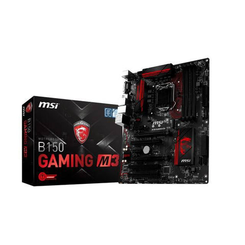 MSI B150 GAMING M3 LGA1151- Intel B150- DDR4- 2-Way CrossFireX- SATA3&USB3.1- M.2&SATA Express- A&GbE- ATX Motherboard