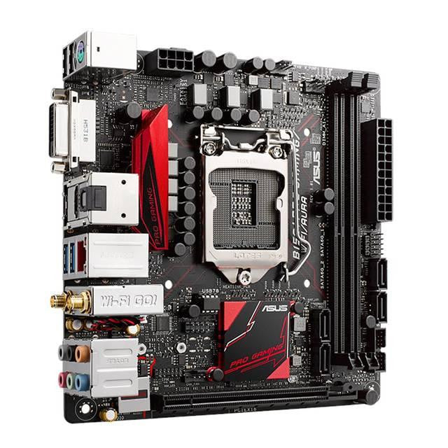 Asus B150I PRO GAMING-WIFI-AURA LGA1151- Intel B150- DDR4- SATA3&USB3.0- M.2- WiFi- A&GbE- Mini-ITX Motherboard